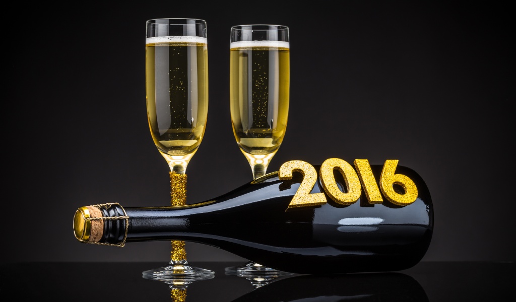 Champagne Happy New Year 2016