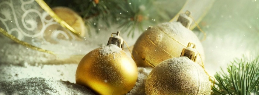 Christmas Decorations Gold Snow Needles Thread