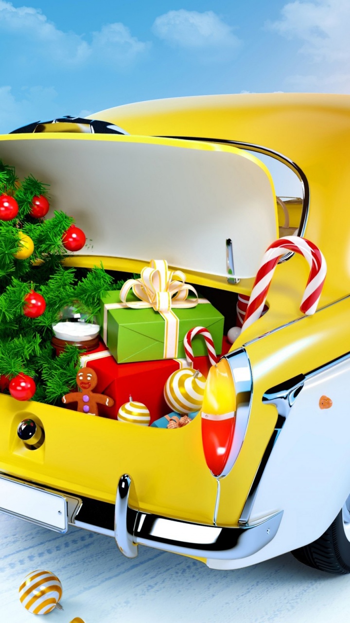 Christmas Gifts In Trunk Of Car
