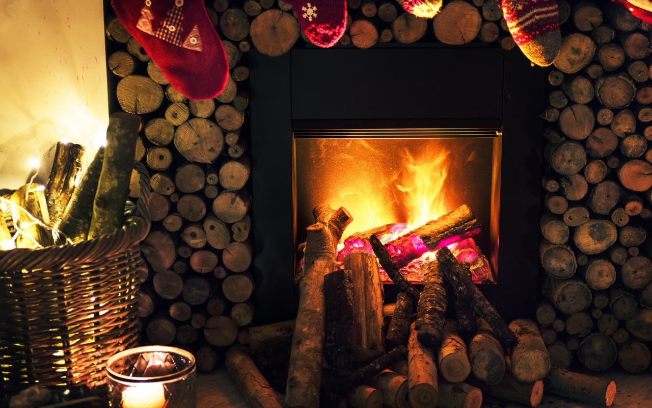 Christmas New Year Fireplace
