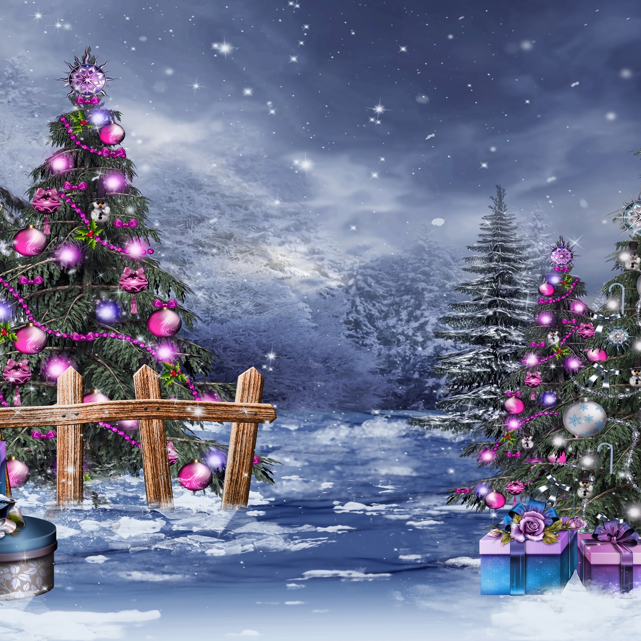 Christmas Tree Gift Holiday Snow