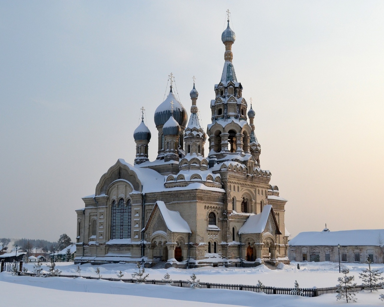 Church Village Spassky Church Yaroslavl Region Snow Winter City Landscape