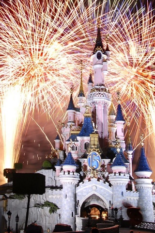 Cinderella Castle Disneyland Fireworks Paris France