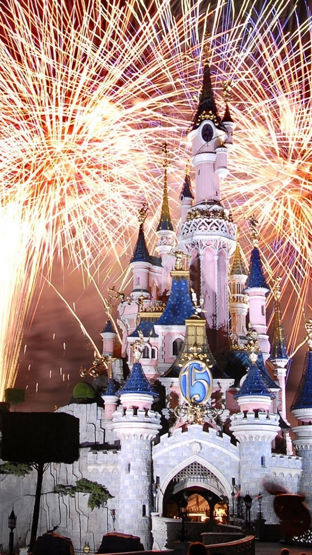 Cinderella Castle Disneyland Fireworks Paris France