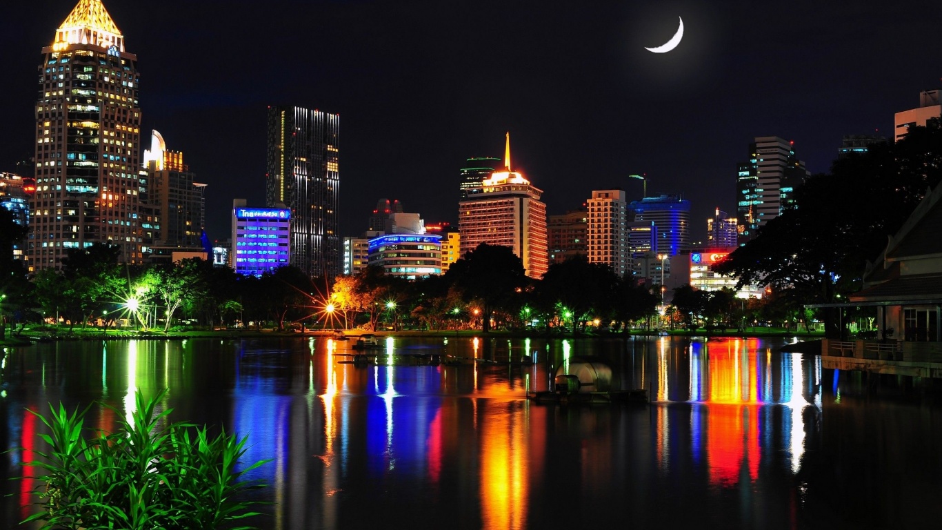 Cityscapes Night World Architecture Photography Skyscrapers Rivers Bangkok