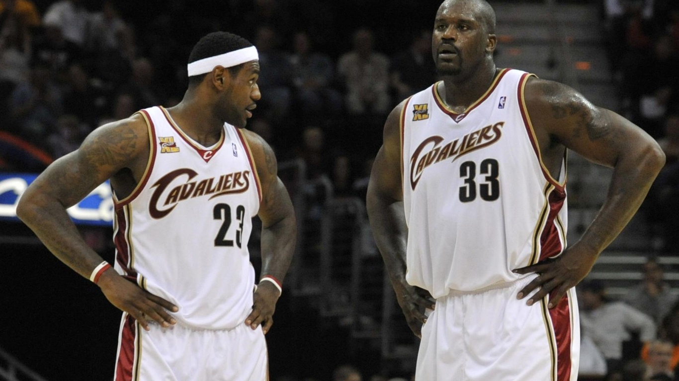 Cleveland Cavaliers Nba American Basketball Lebron James Shaquille O Neal