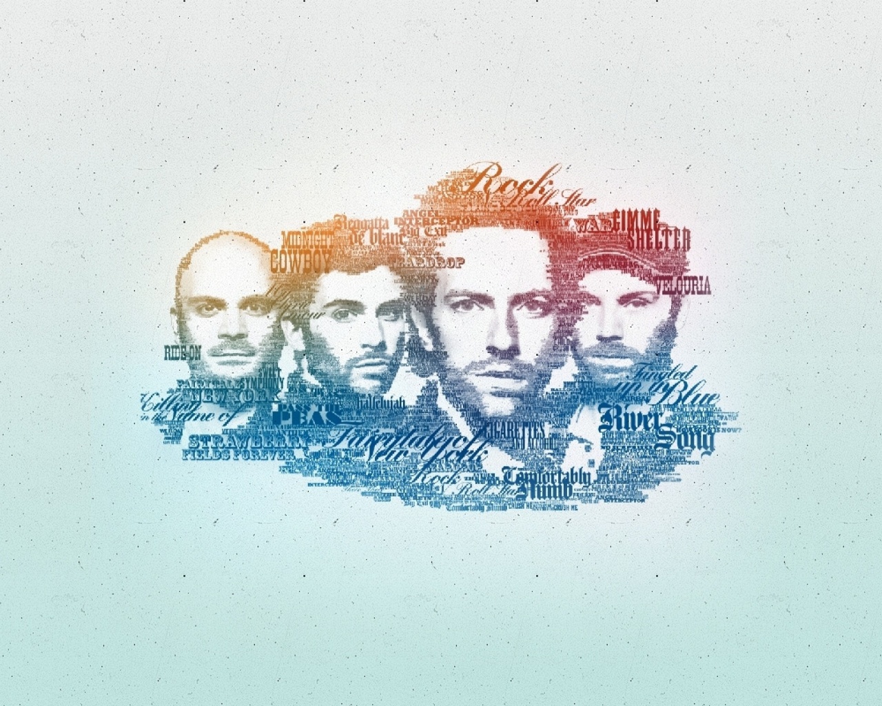 Coldplay Faces Graphics Lyrics Look