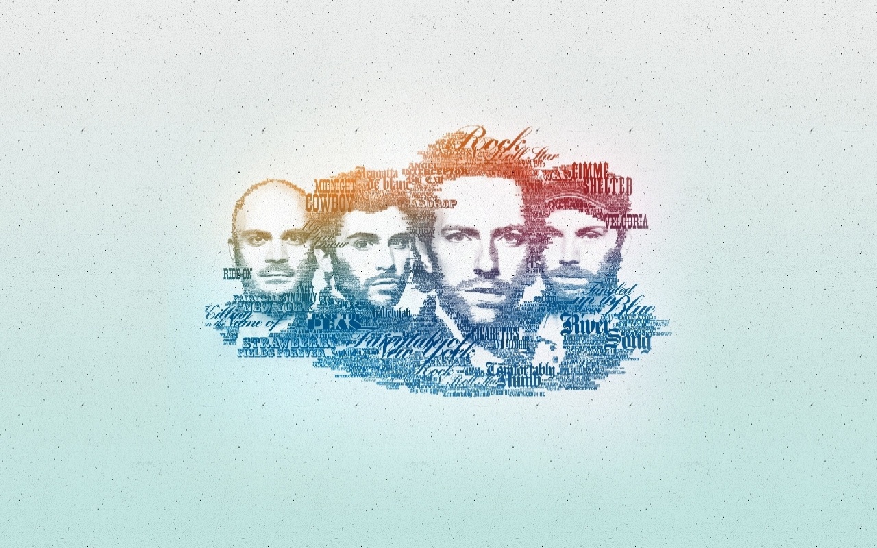 Coldplay Faces Graphics Lyrics Look