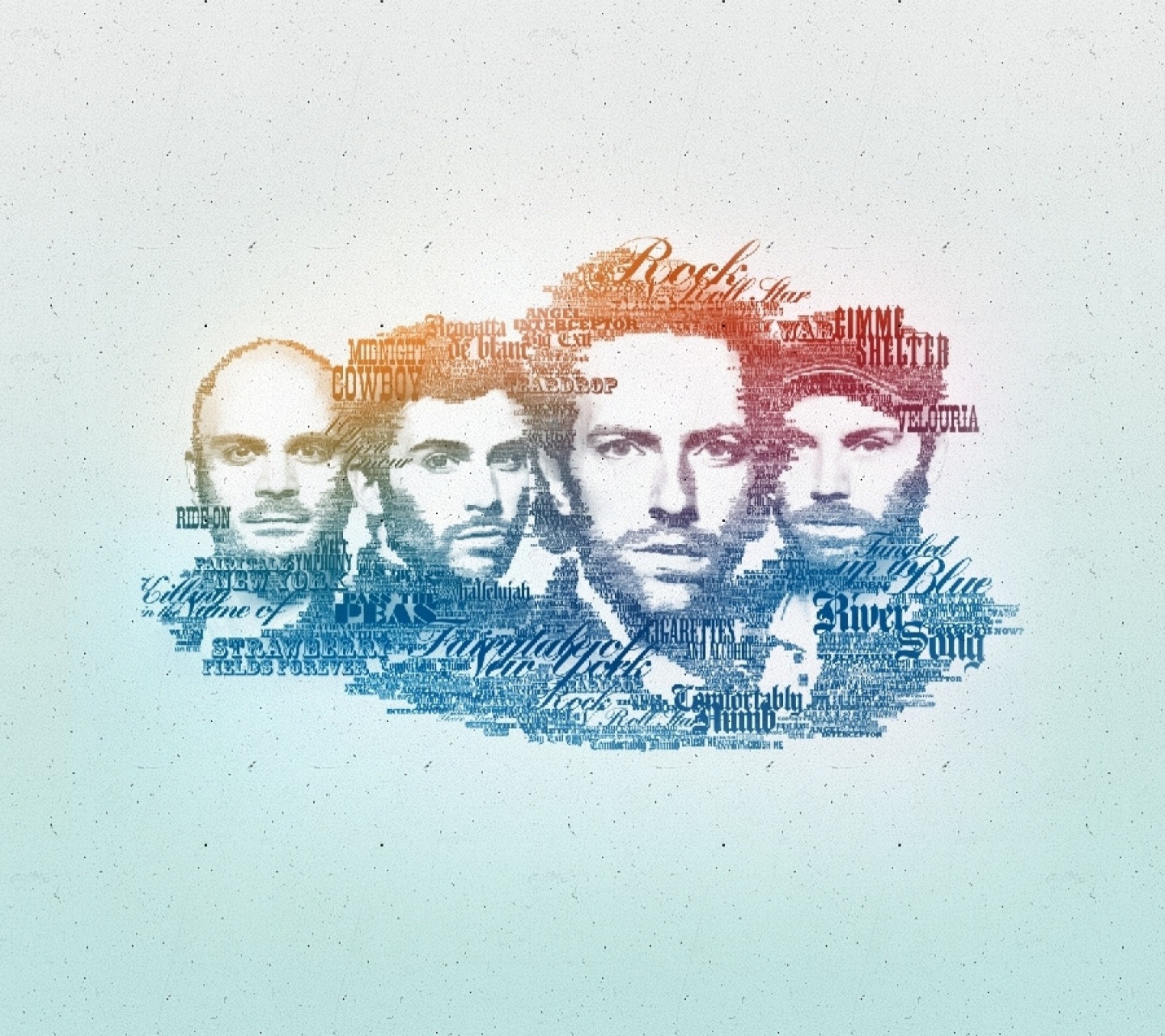 Coldplay Faces Graphics Lyrics Look