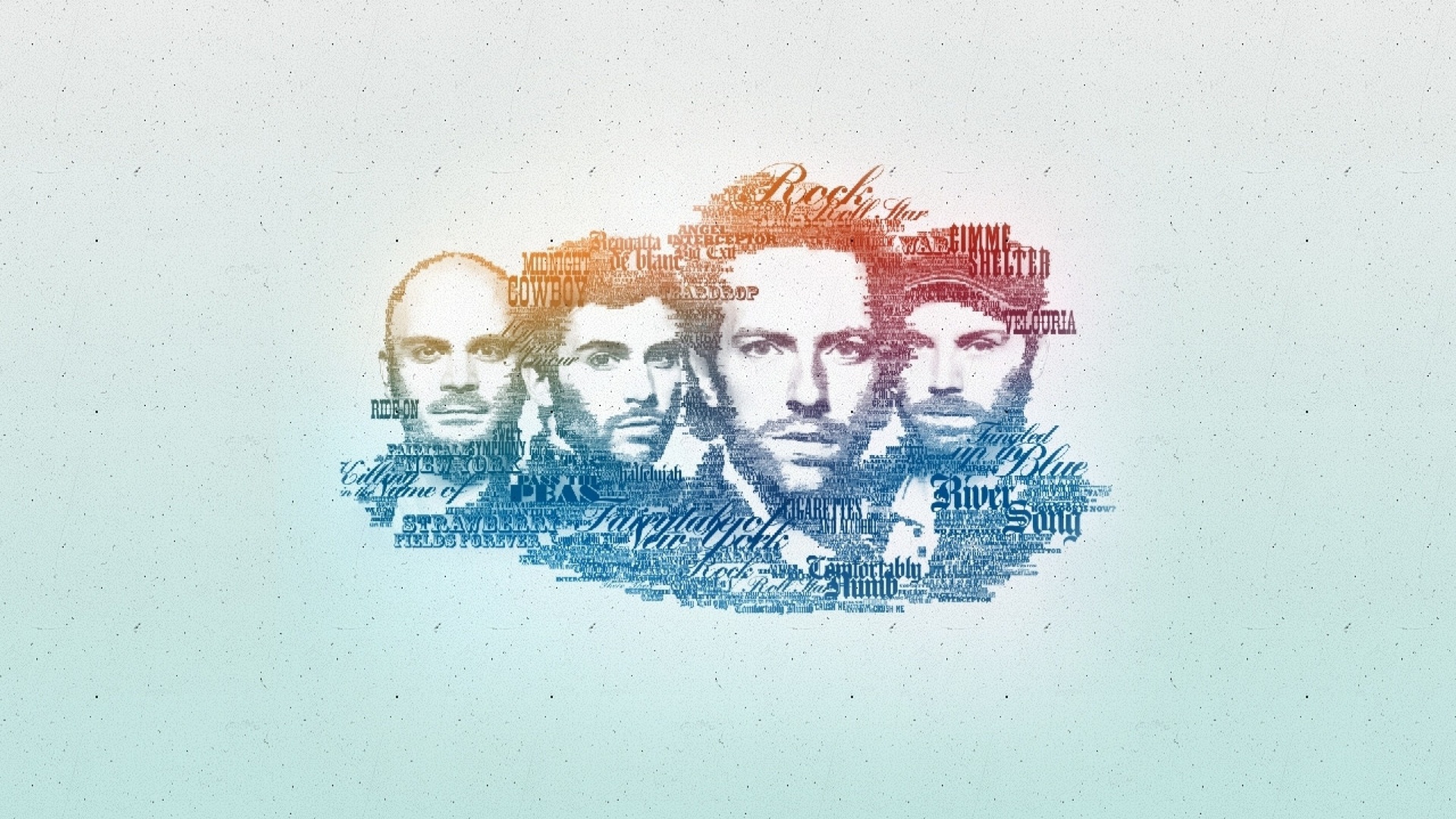 Coldplay Faces Graphics Lyrics Look