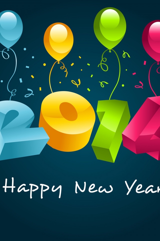 Colorful And Happy New Year 2014