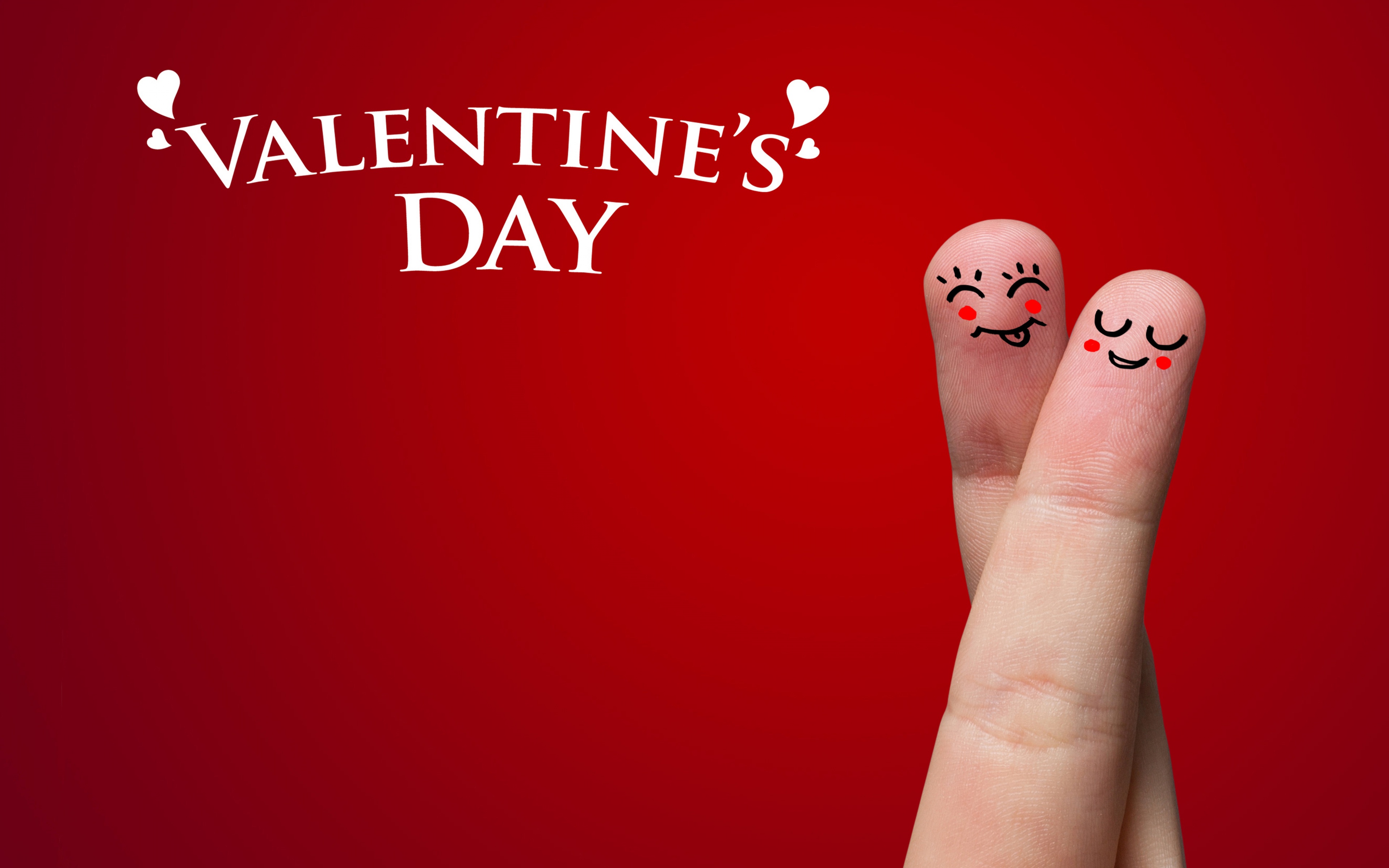 Couple Of Fingers On Valentines Day