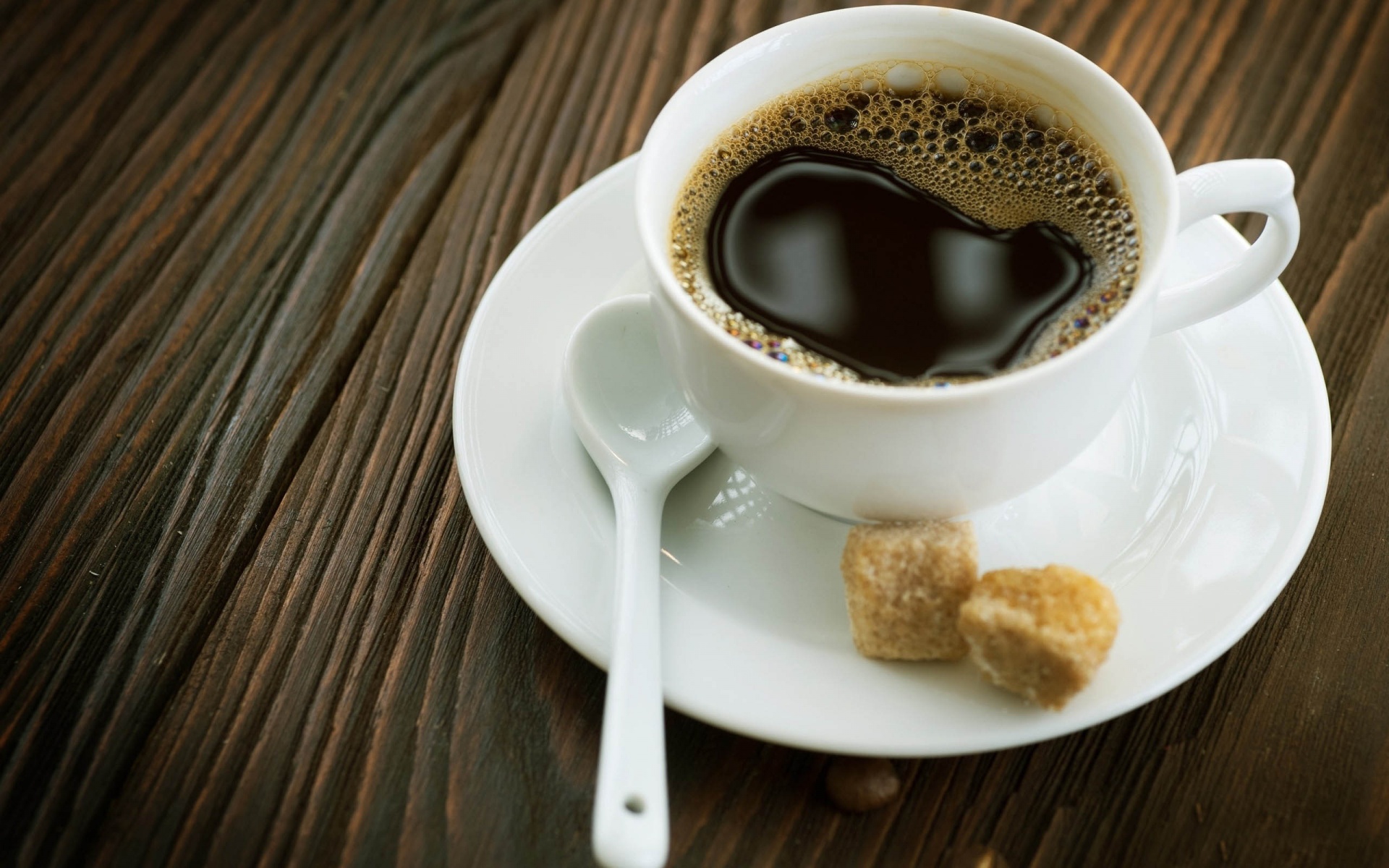 Cup Of Coffee And Sugar Cubes