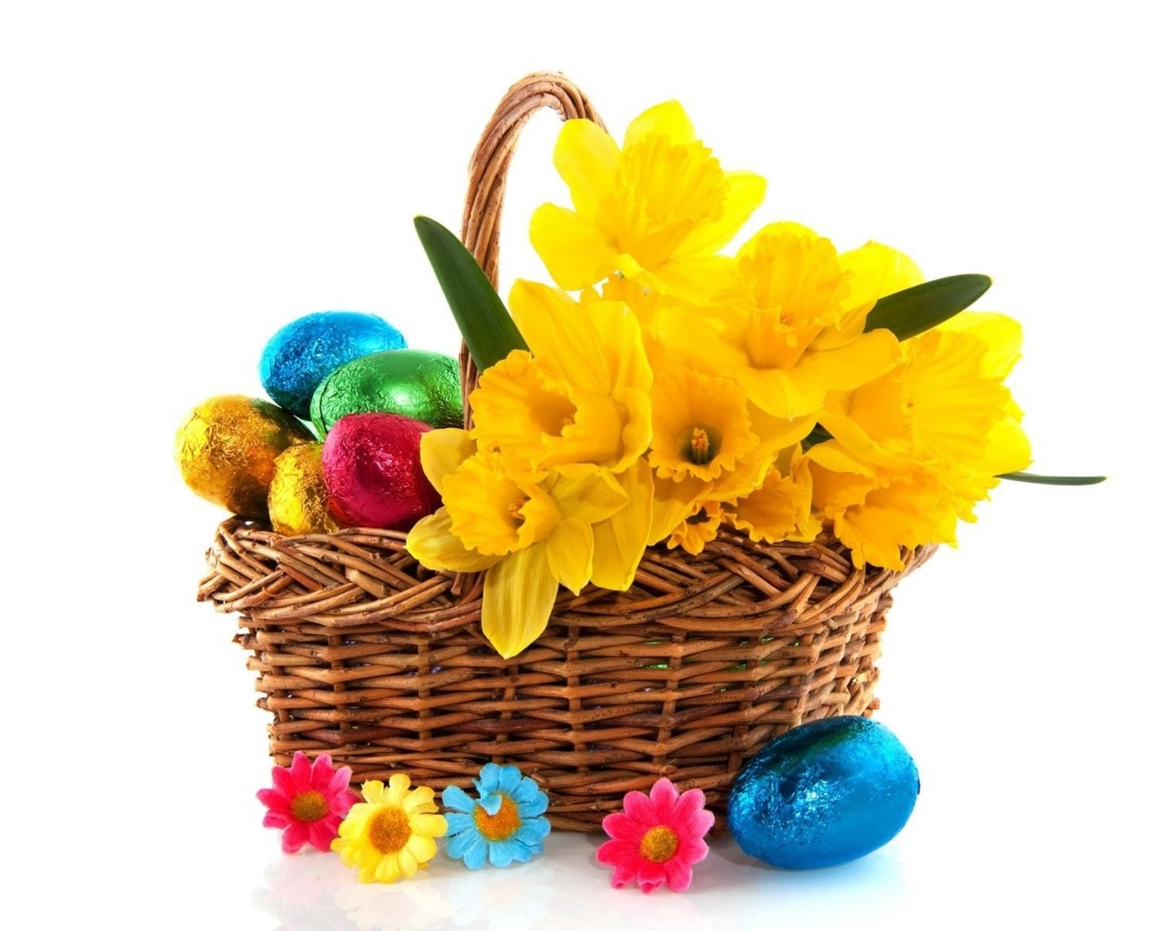 Daffodils Flower Basket Eggs Wrap