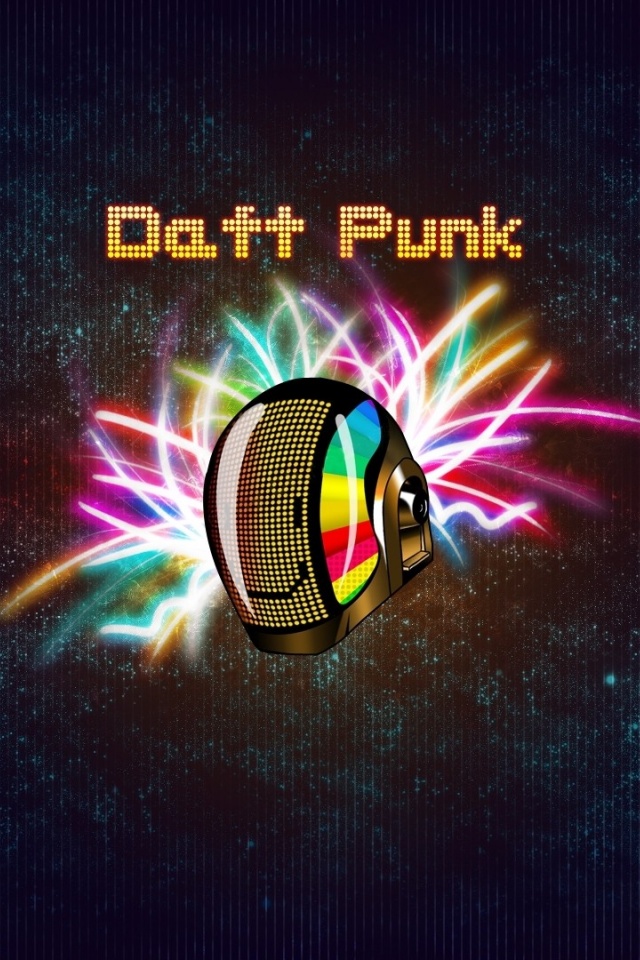 Daft Punk Helmet Background Rays Smile