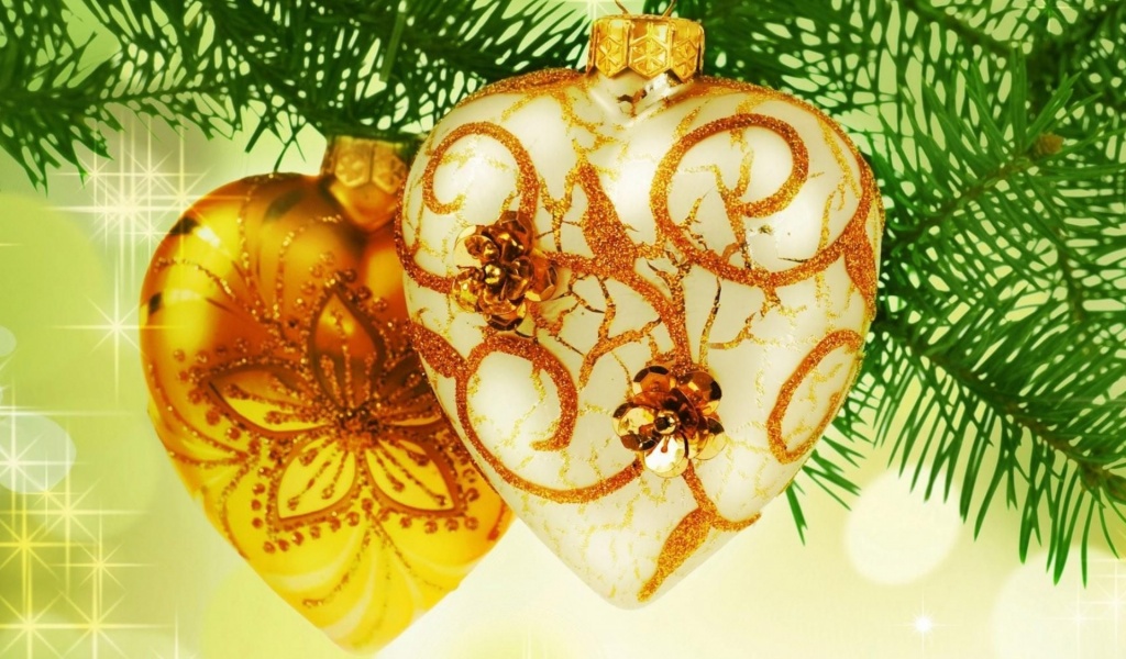 Decorations Heart Thread Needles Christmas