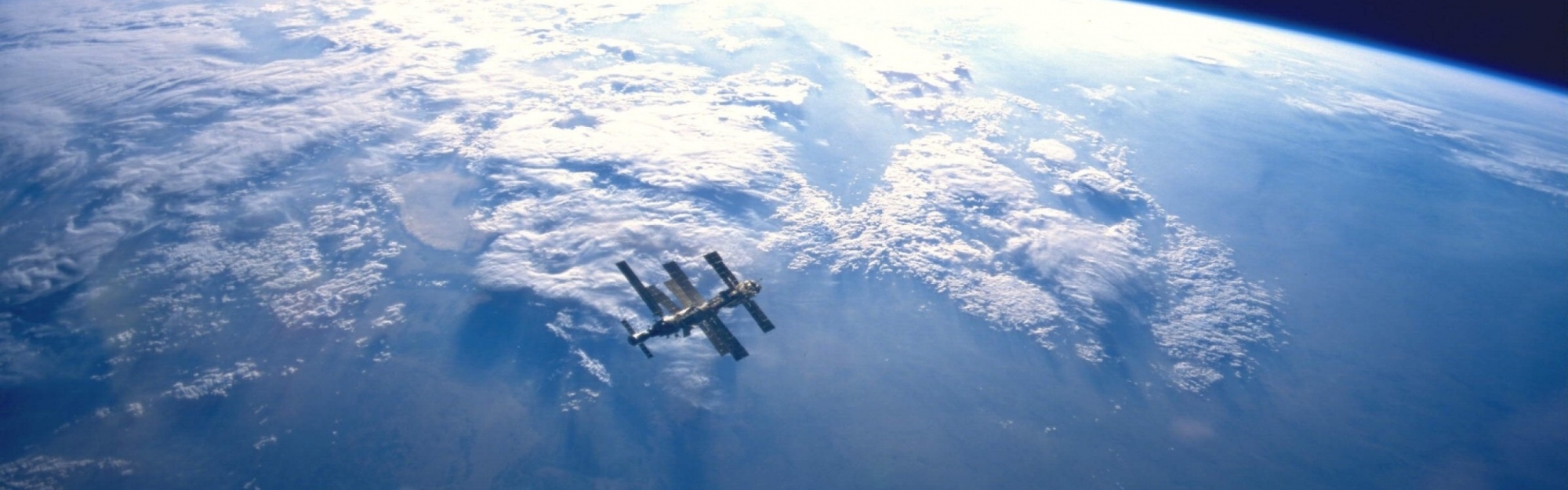 Earth And Space Station Mir