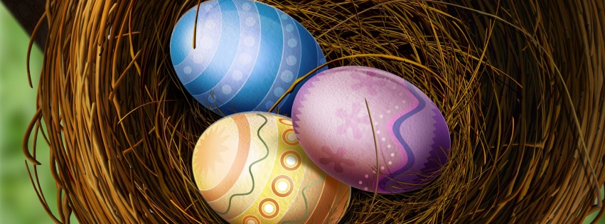 Easter Eggs In A Nest