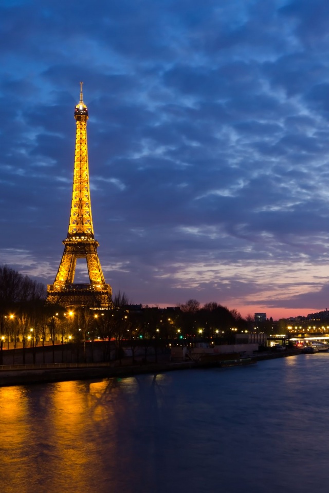 Eiffel Tower Sunset Architecture City Dusk Famous