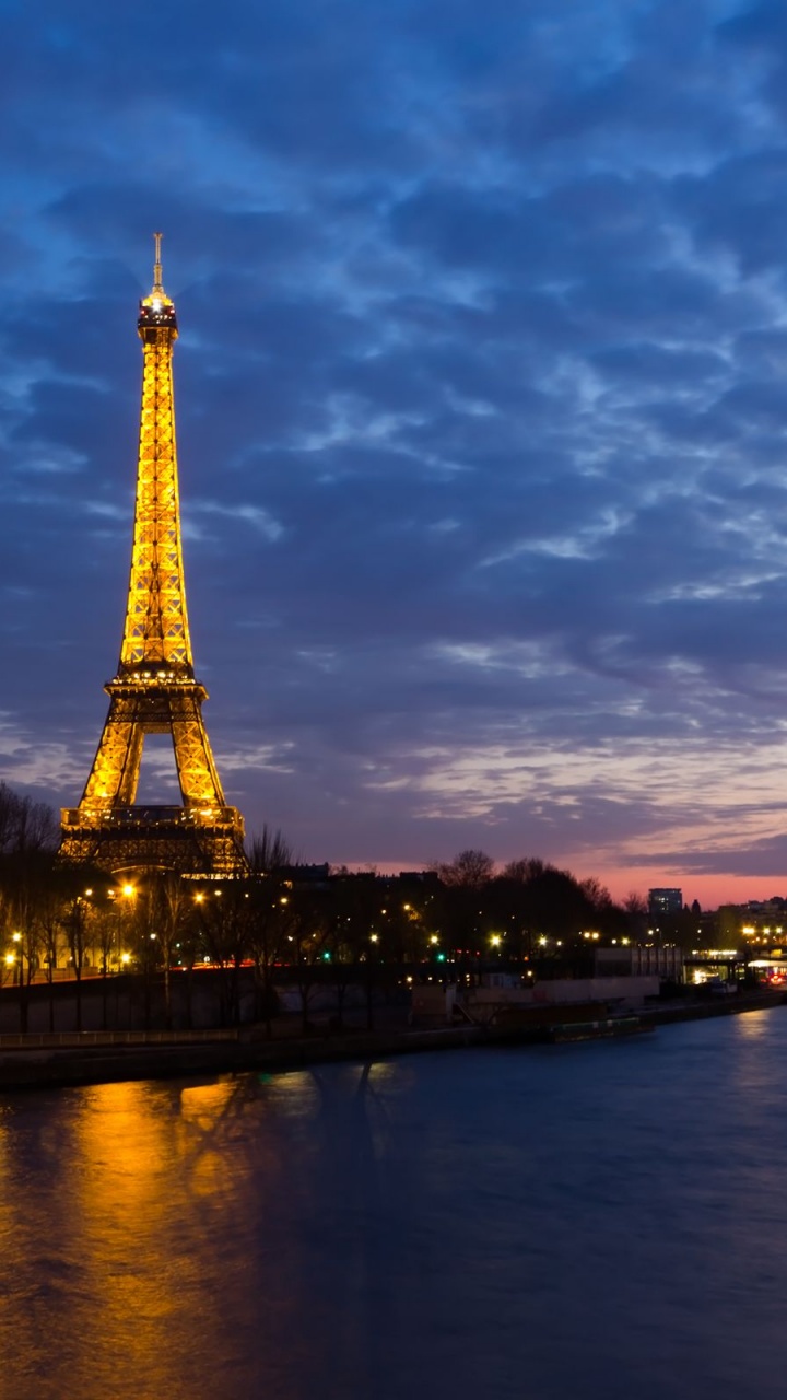 Eiffel Tower Sunset Architecture City Dusk Famous