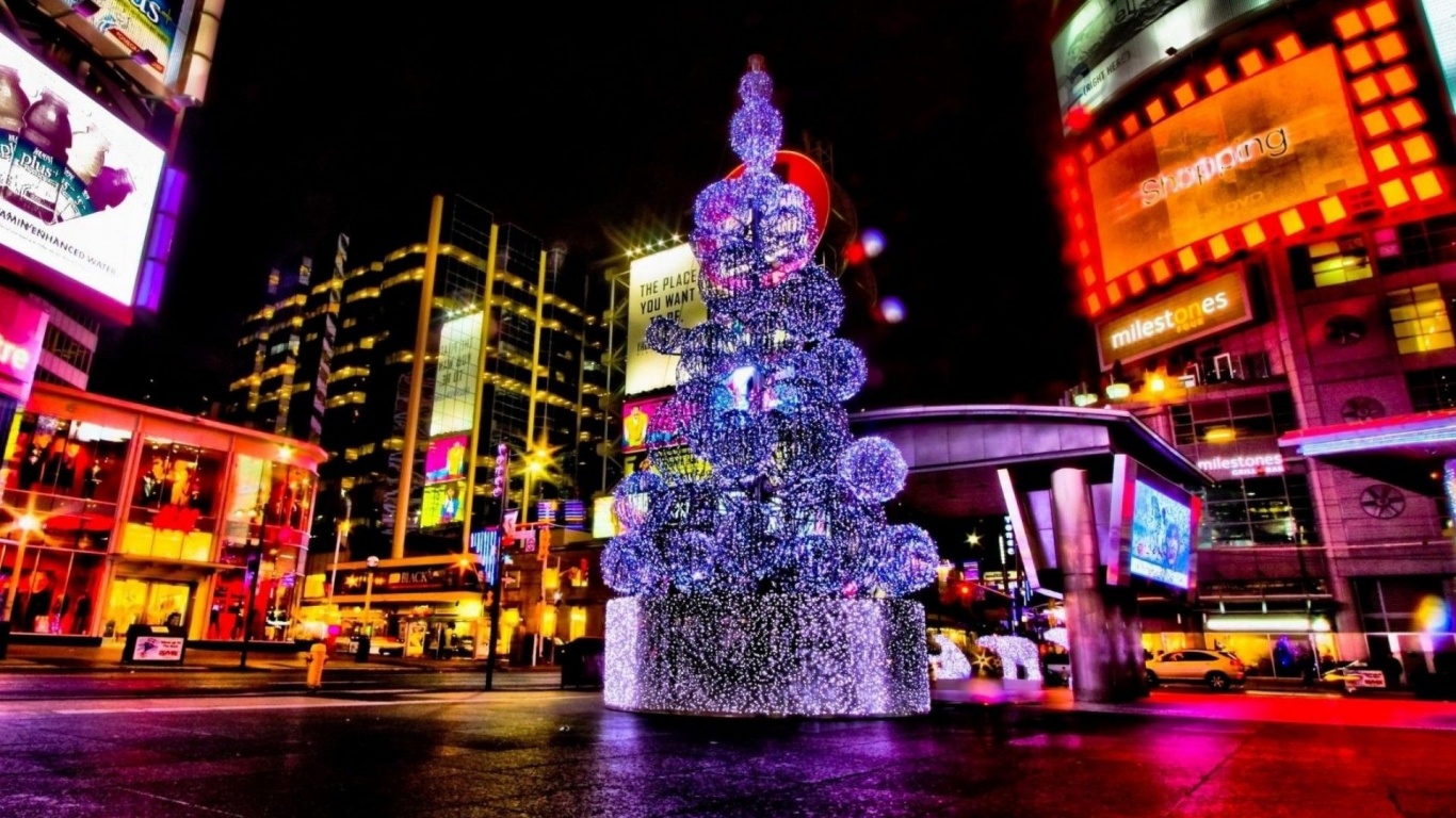 Festive New Year Street Night Area