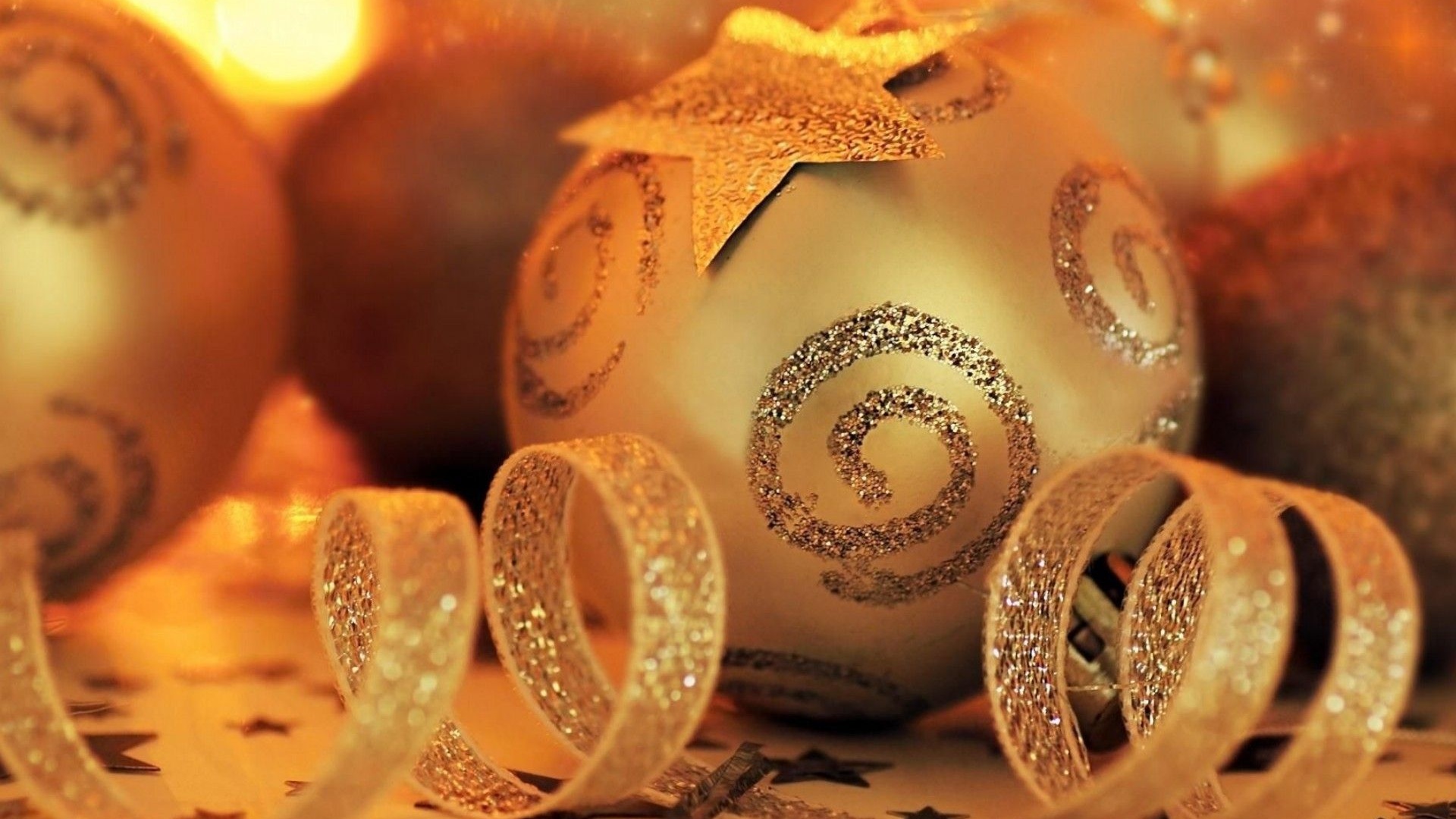 Festive New Year Toys Bowls Ornaments Gold Belt Star