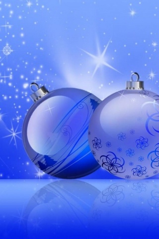 Festive New Year Twinkling Noliday Blue Background