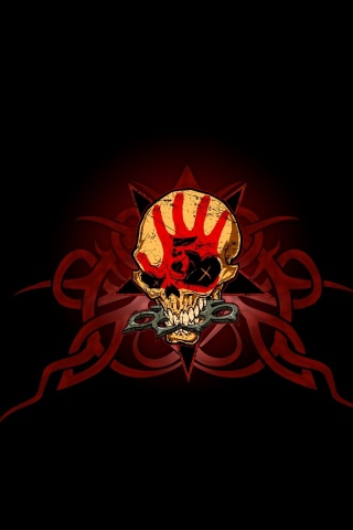 Finger Death Punch Logo Skull Brass Knuckles Print