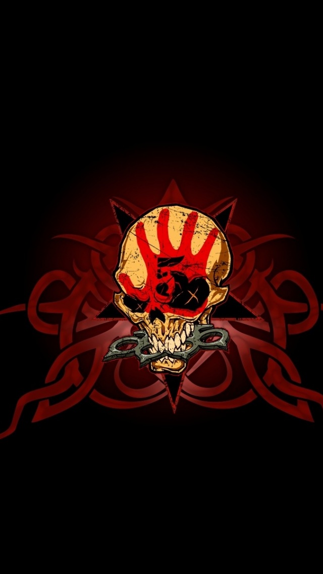 Finger Death Punch Logo Skull Brass Knuckles Print