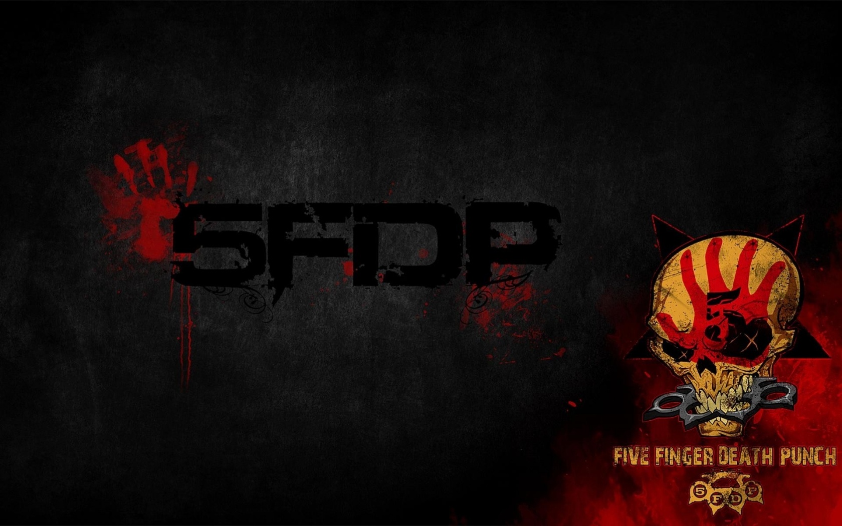 Finger Death Punch Logo Skull Sign Blood