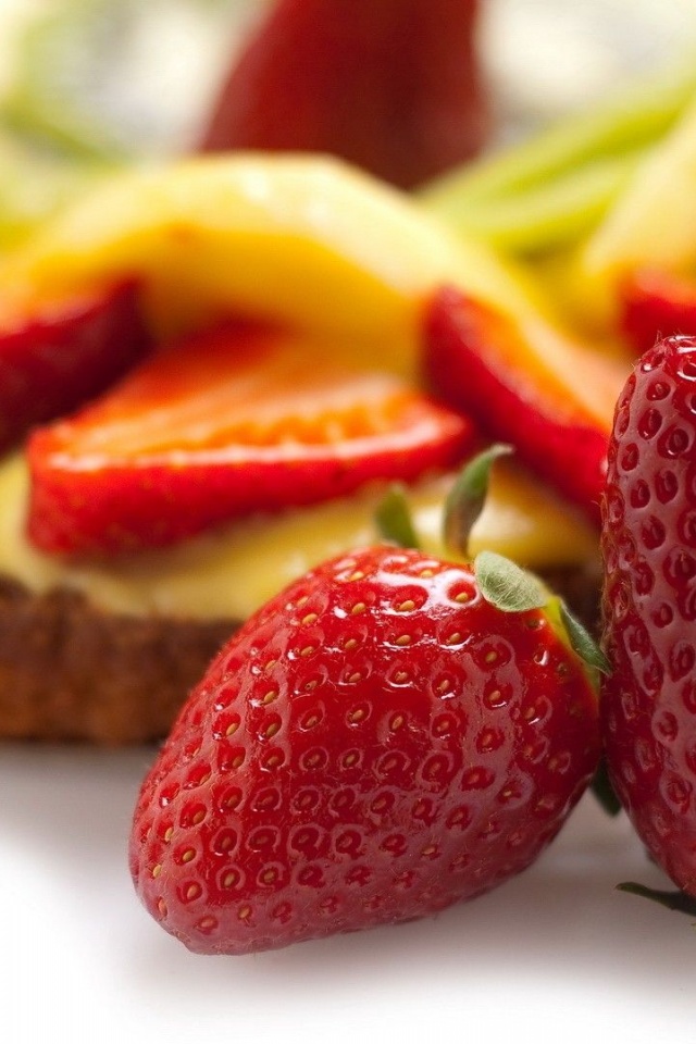 Food Cake Pie Strawberries