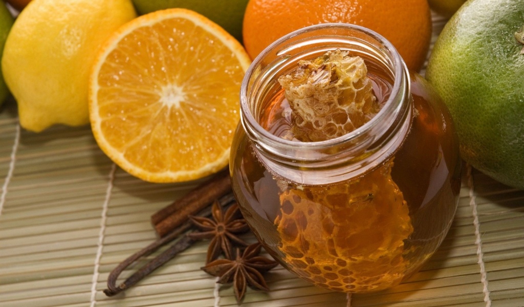 Fruits Food Jar Honey Limes Oranges Orange Slices Lemons