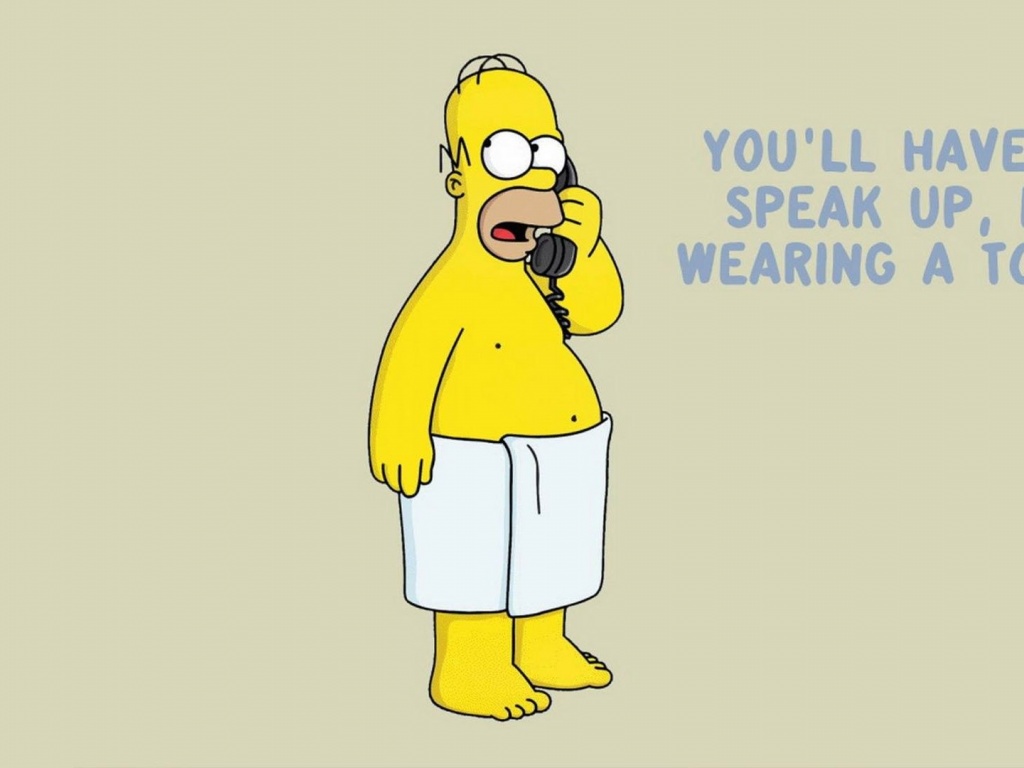 Funny Homer Simpson Towel The Simpsons