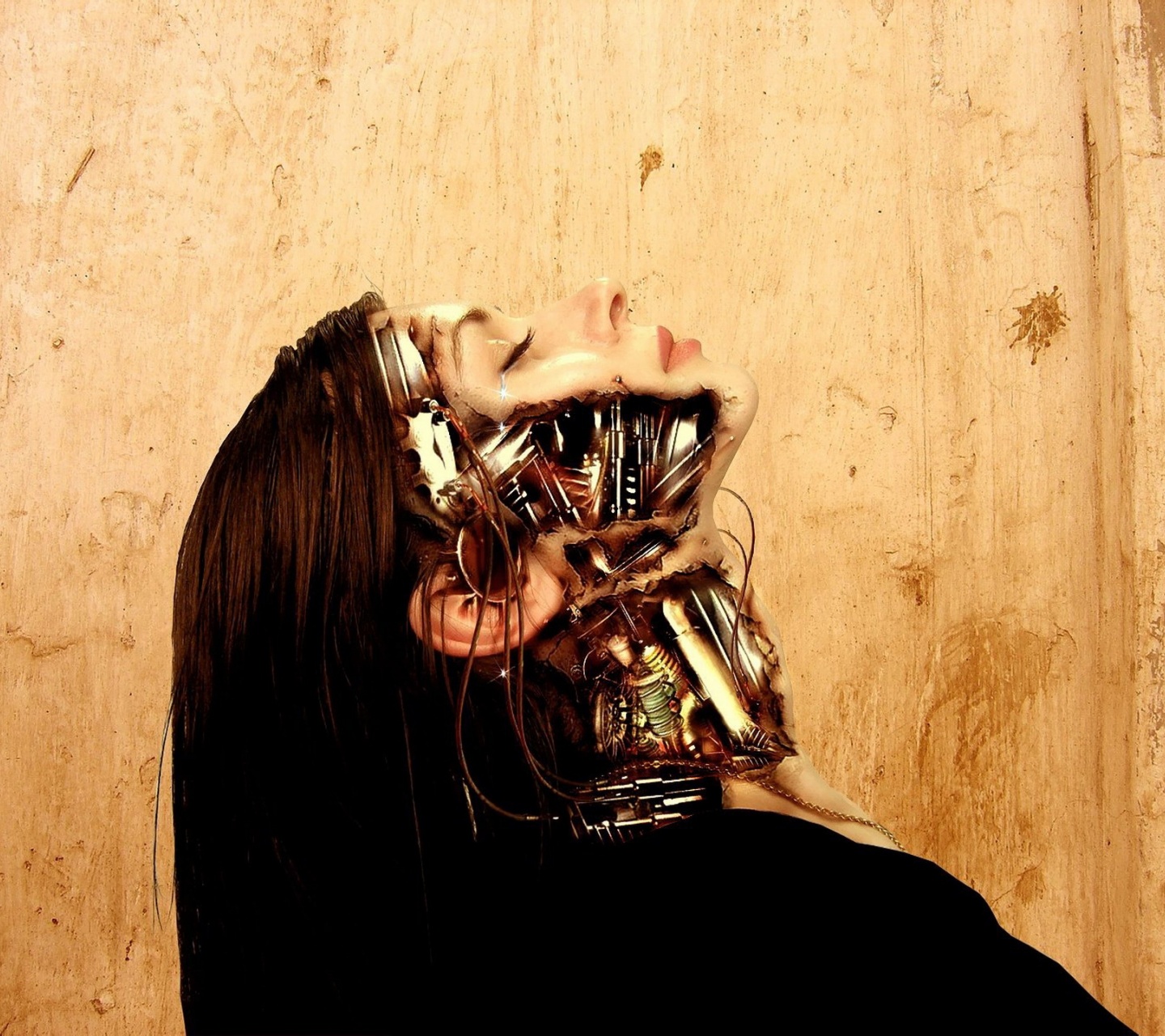 Girl Face Robot Metal Fantasy