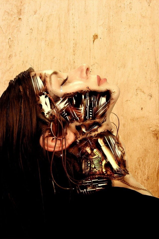 Girl Face Robot Metal Fantasy