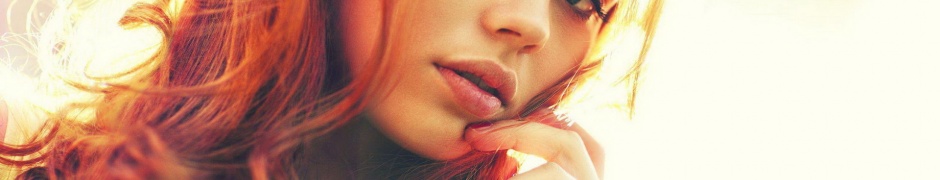Girl Red Haired Face Eyes Languid