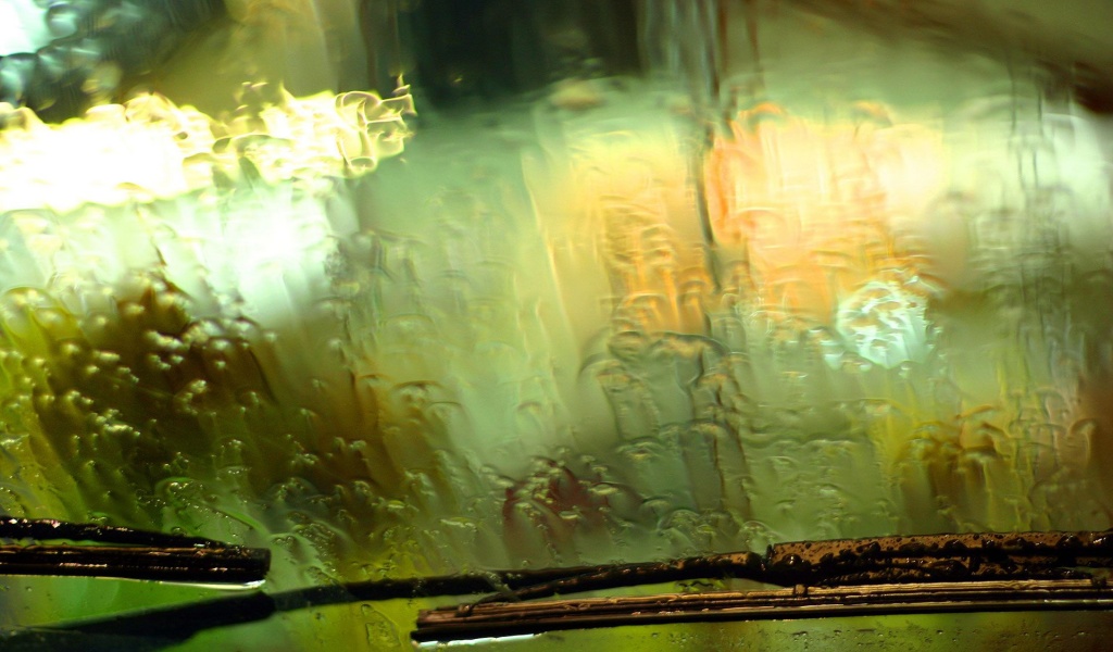 Glass Rain Machine Wipers Drops