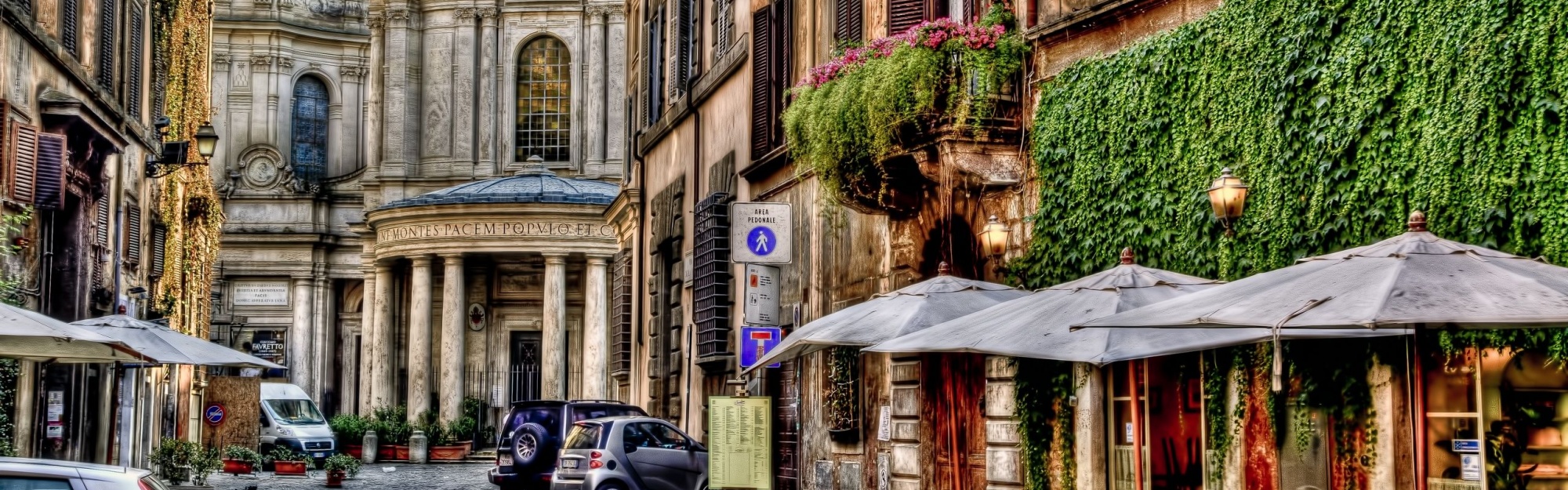 Good Morningrome Alley Architecture Beautiful Buildings Cafe City Colorful Flowers Houses Italy Morning Nature Old Peaceful Roma Sky Street