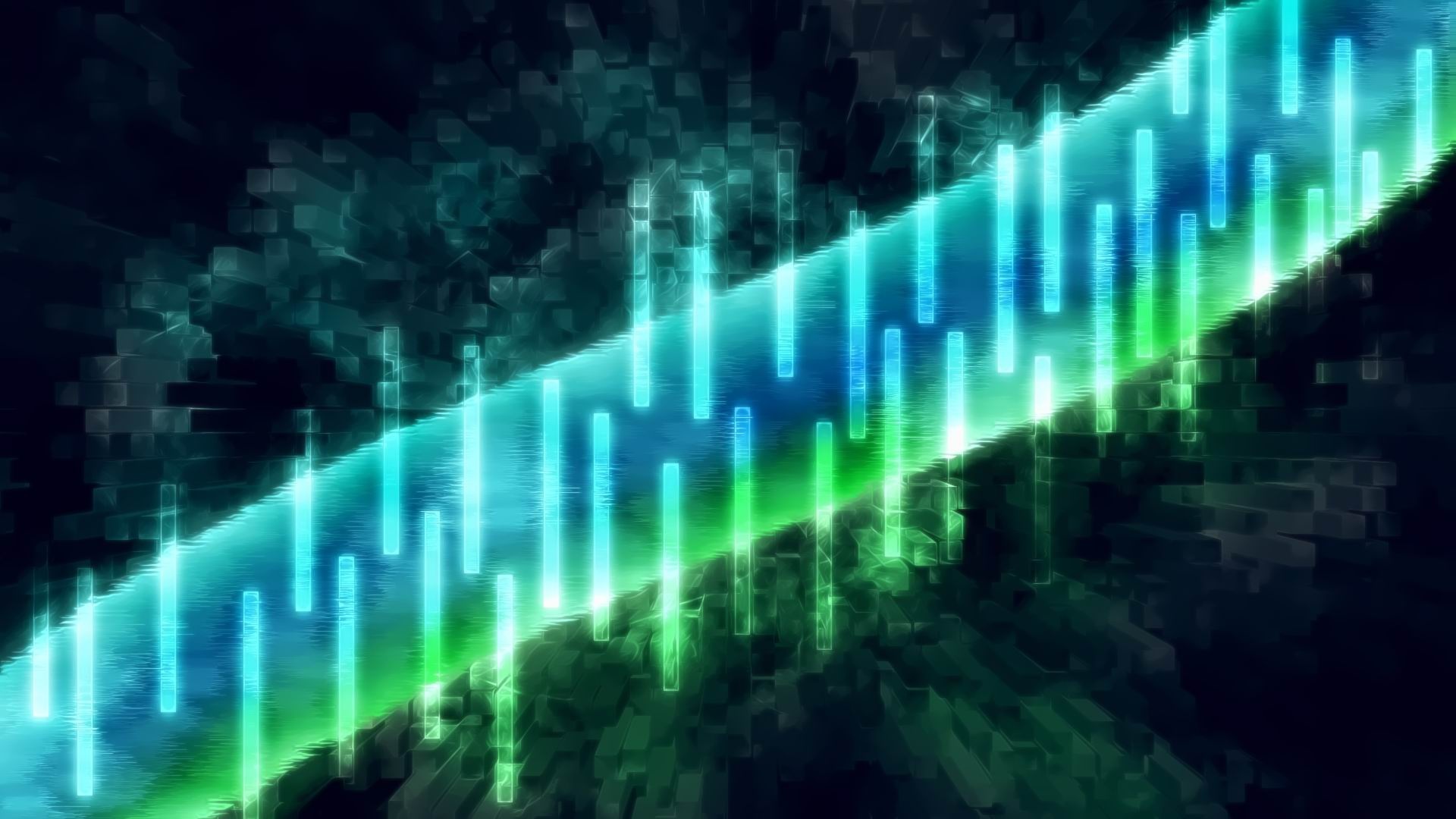 Green And Blue Stripes Beat Dazuki Desktop