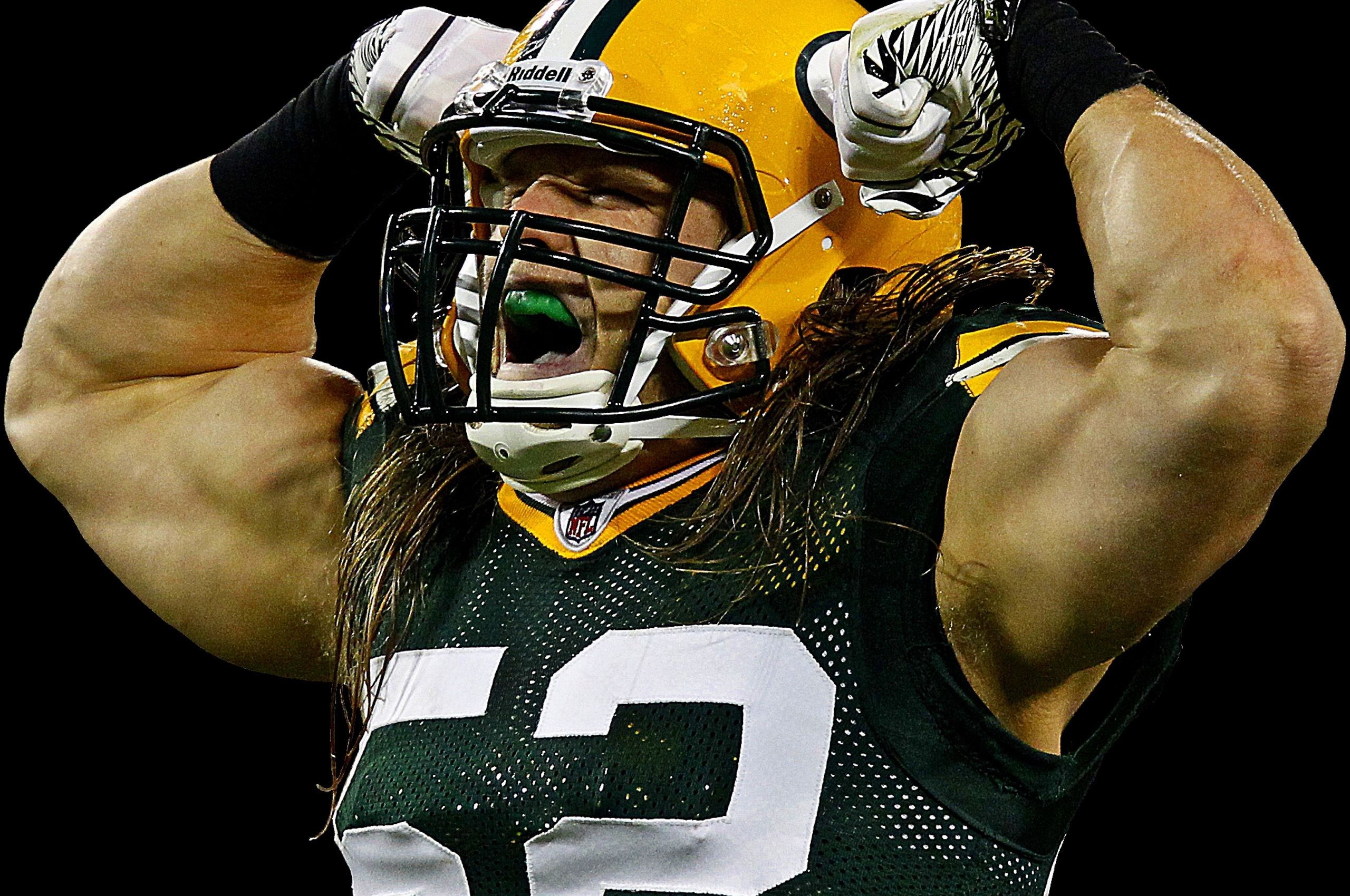 Green Bay Packers American Football Clay Matthews Flexing