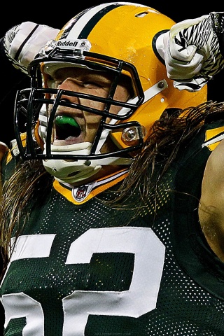 Green Bay Packers American Football Clay Matthews Flexing