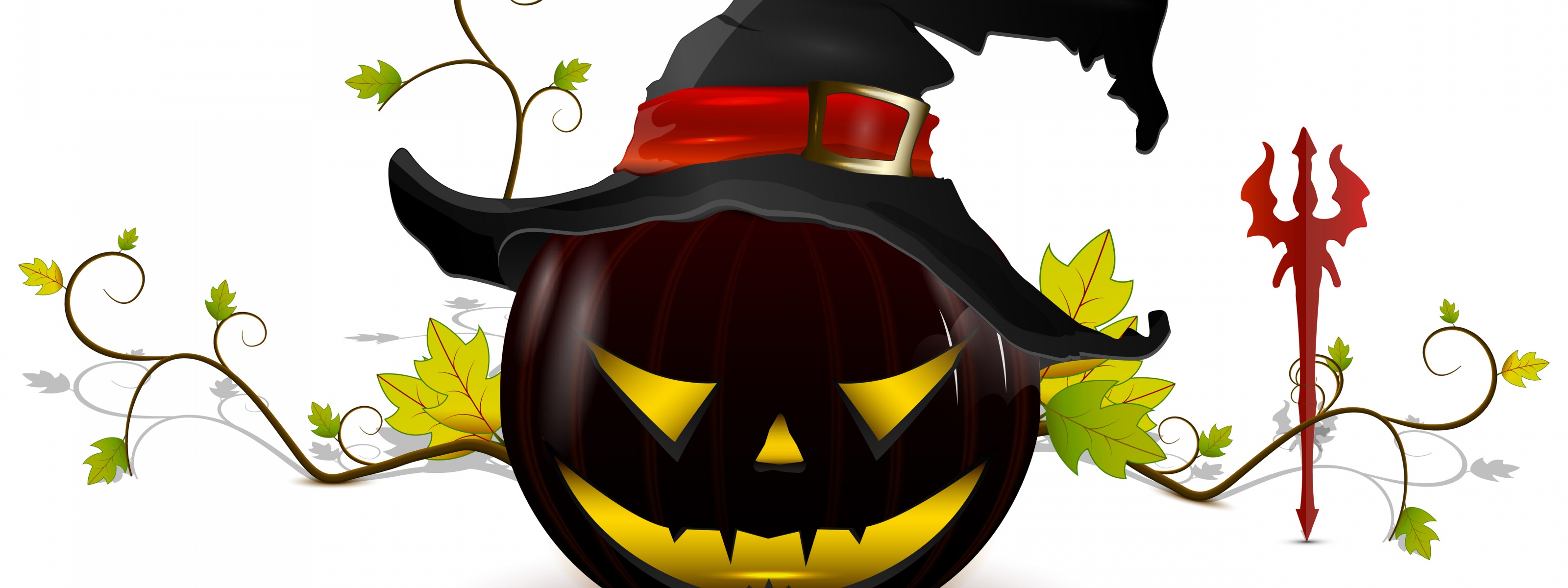Halloween Pumpkin Hat Trident 3D