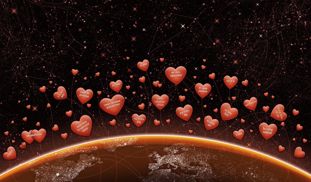 Hearts All World Valentine Day