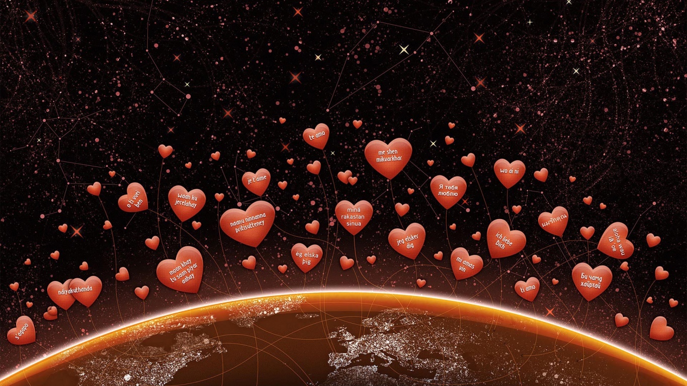 Hearts All World Valentine Day