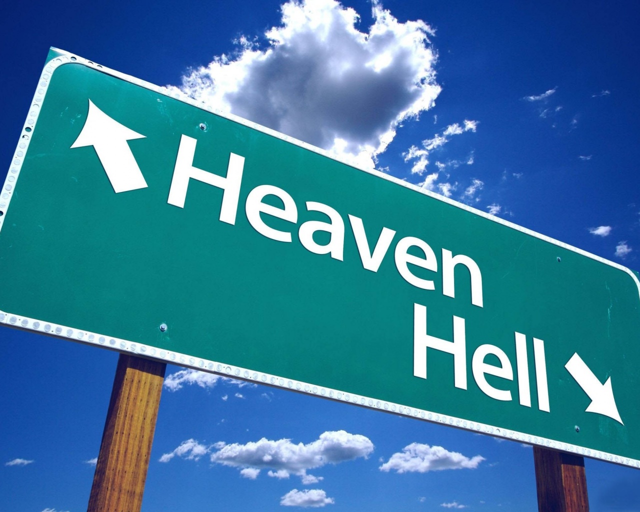 Heaven And Hell Sign