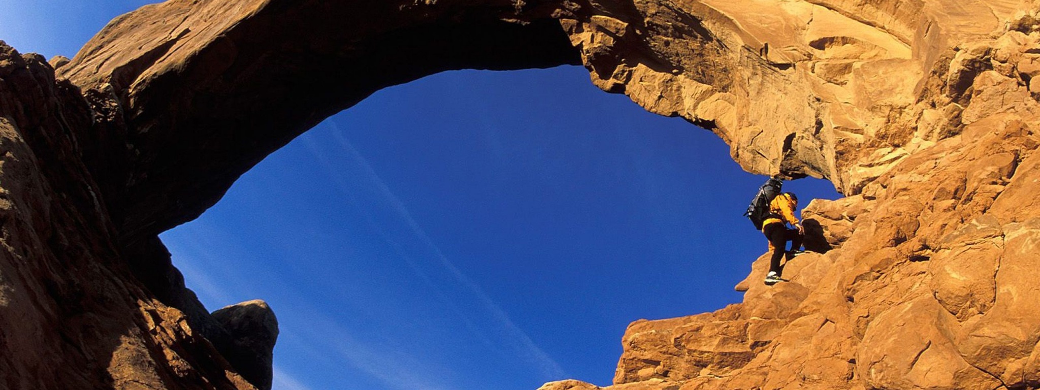 Hiking Arches National Park Utah Usa Sandstone