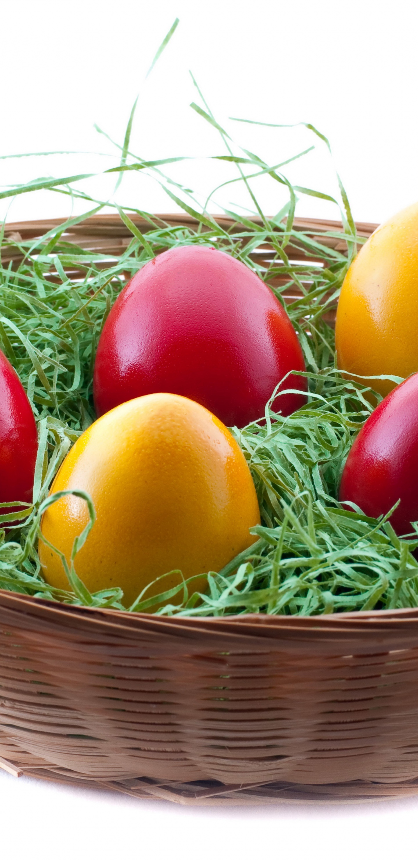Holidays Easter Eggs In Basket