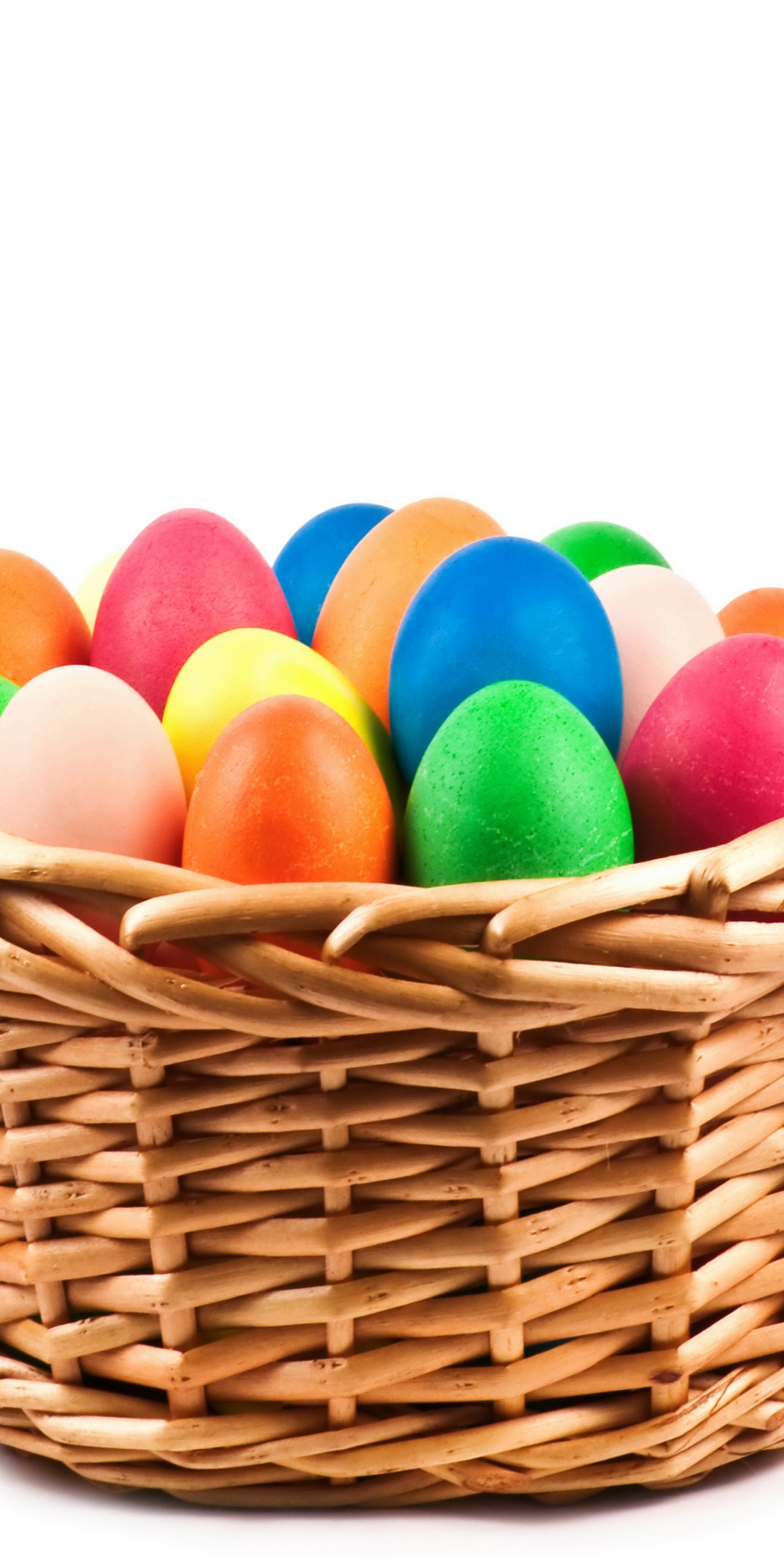 Holidays Easter Eggs Wicker Basket