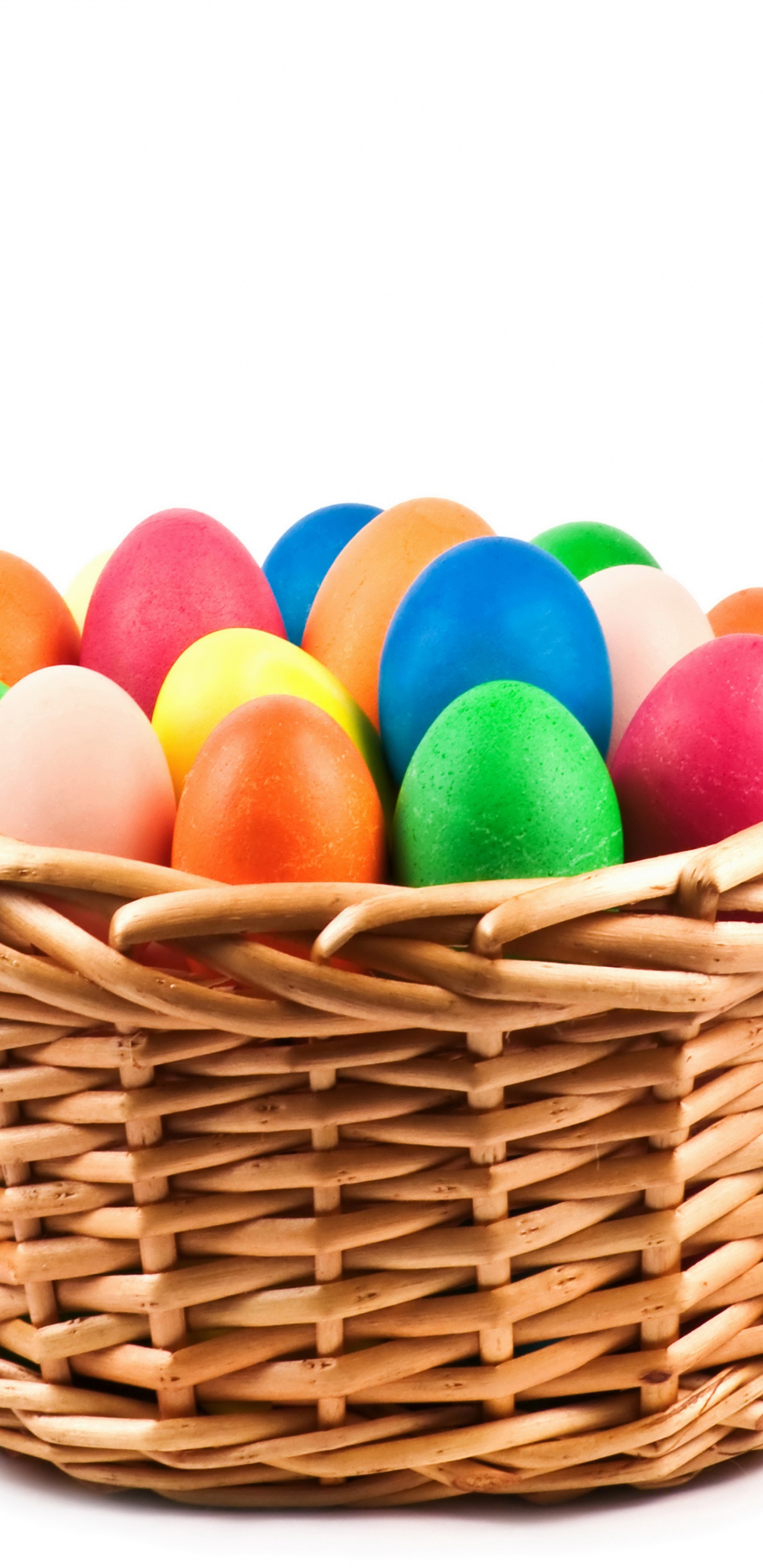 Holidays Easter Eggs Wicker Basket