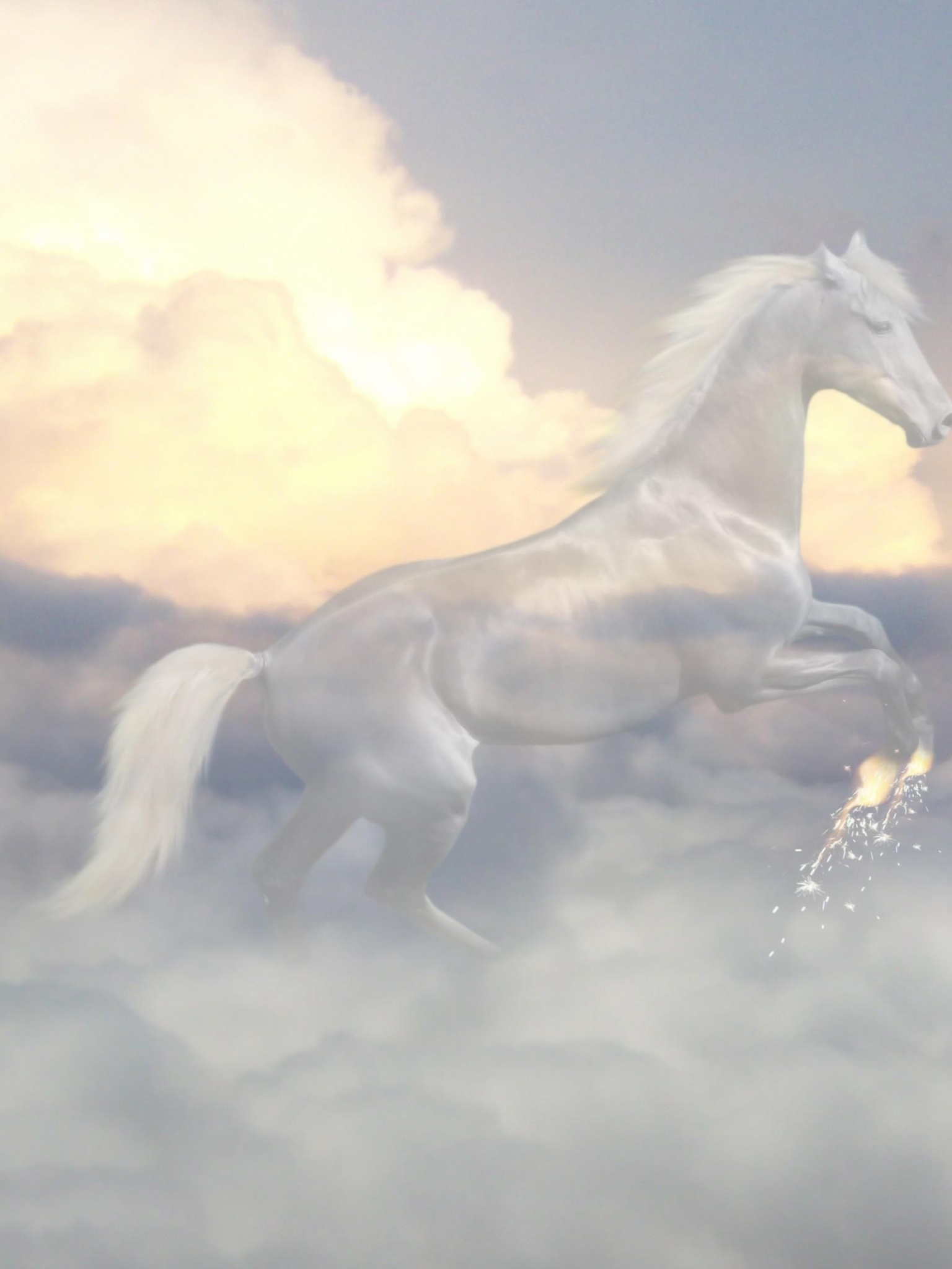 Horse Ghost Clouds Sky